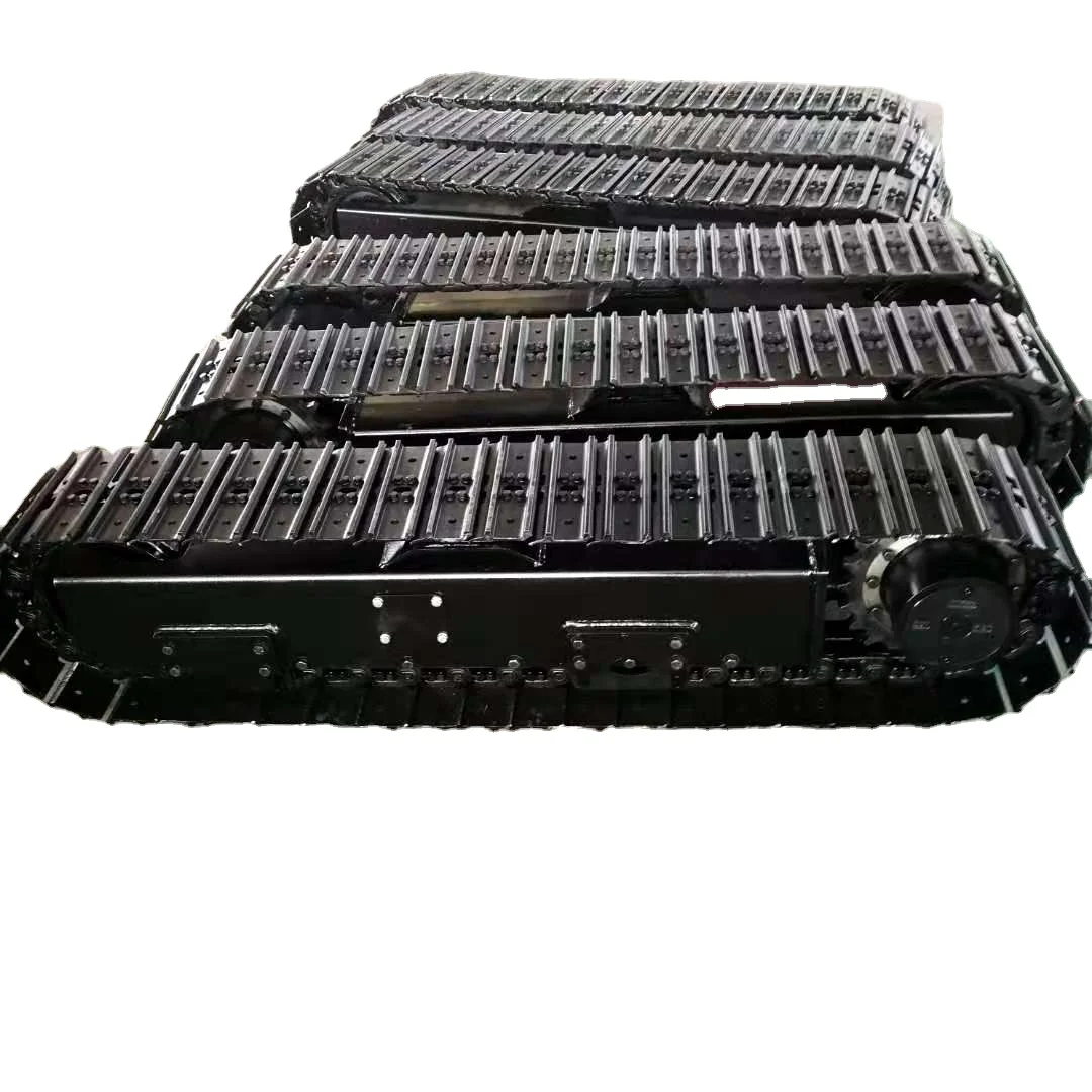 steel tracked rubber crawler330X150X250 cm Agriculture Tracked Vehicle Crawler Chassis Tractor Rubber Track Undercarriage System