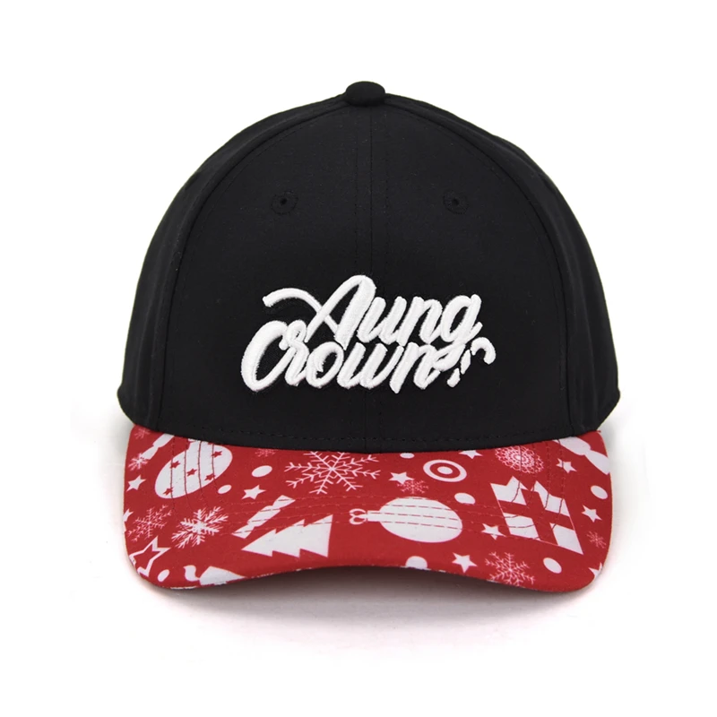 Manufacturers outdoor custom 3D embroidered print brim sports baseball baby christmas hats cap