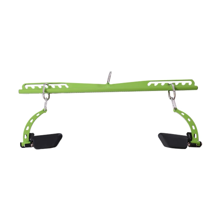 8 Piece Set Fitness Lat Pull Down T Handle Bar Rowing Rotating V-Bar Pulley Cable Machine Handle Grip Gym Equipment Back Trainer