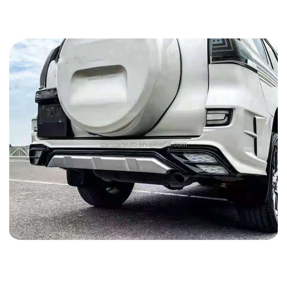 auto parts Body kit For Toyota Land Cruiser Prado 2011-2018 Upgrade To Prado 2022 Police-man style Bumper head lamp rear lights