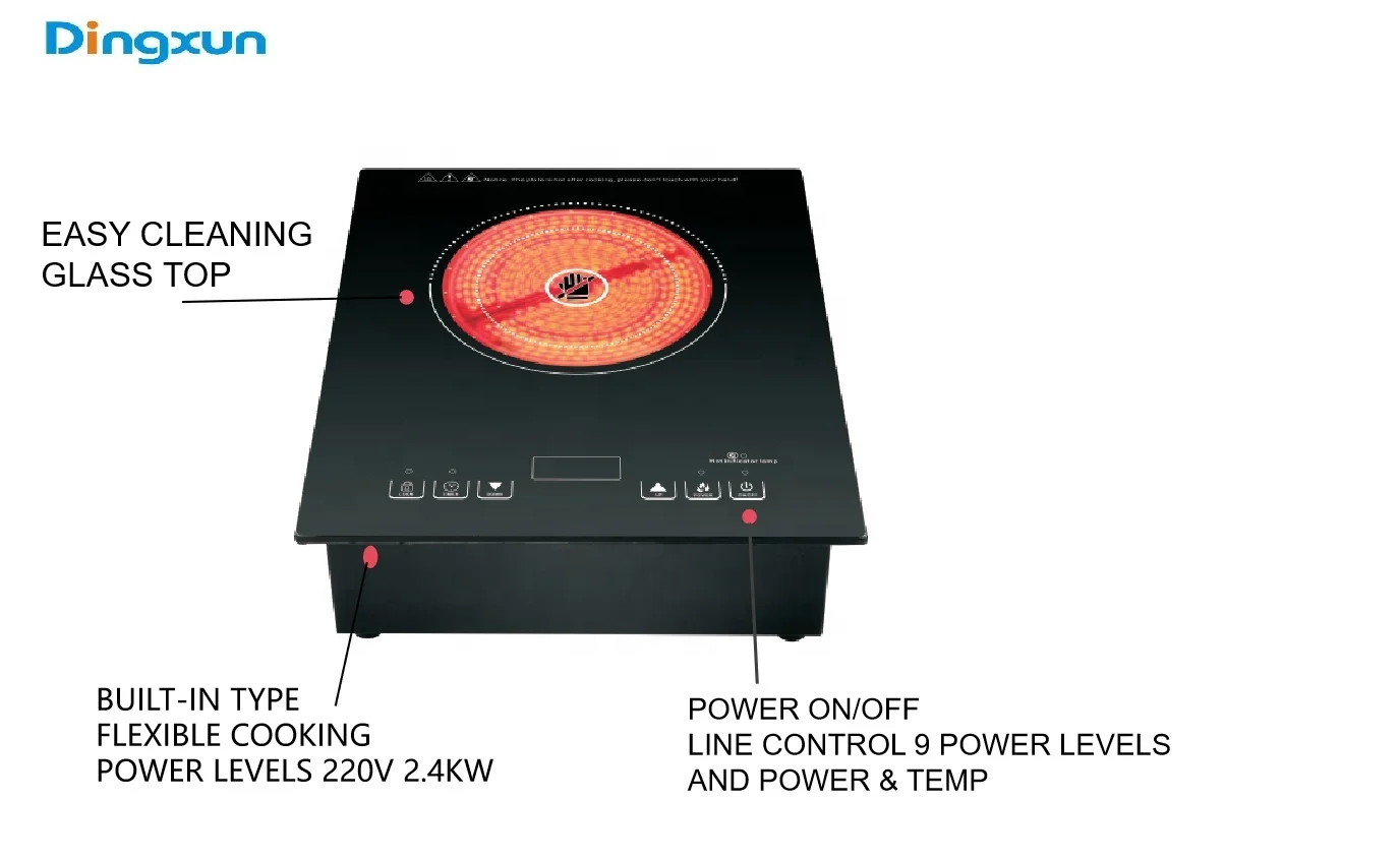 High quality 2400w/2800w single induction cooktop prestige infrared cooker electric stove with radiant coil burner