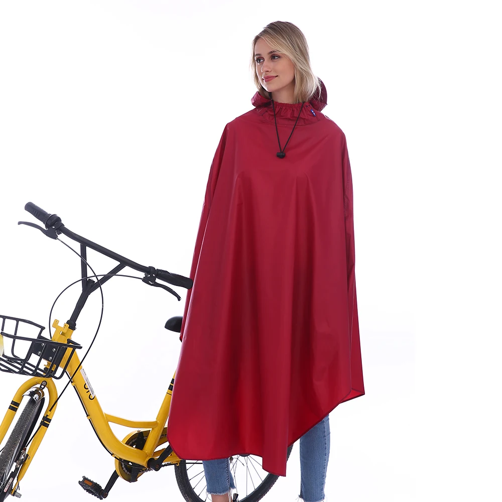 100% Motorcycle Bicycle Bike Polyester Unisex Cycling Rain Poncho Raincoat