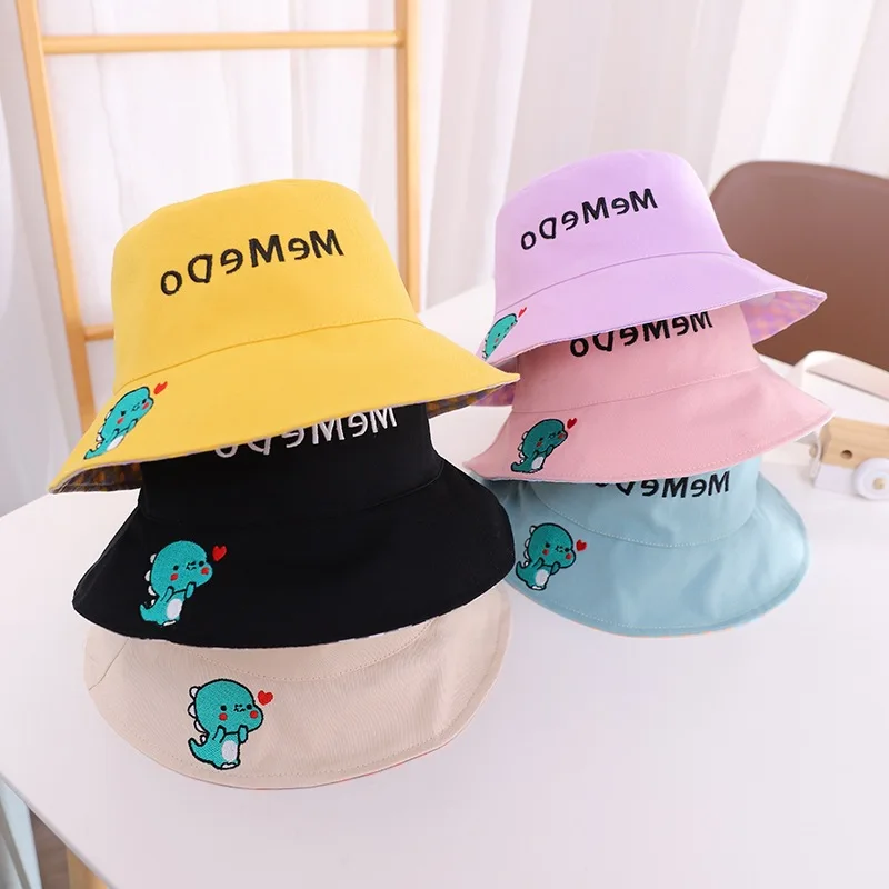 2024 Toddler Baby Kids Boys Girls Cartoon Pattern Bucket Hats Sun Helmet Children Sun Basin Hat Fisherman Hat