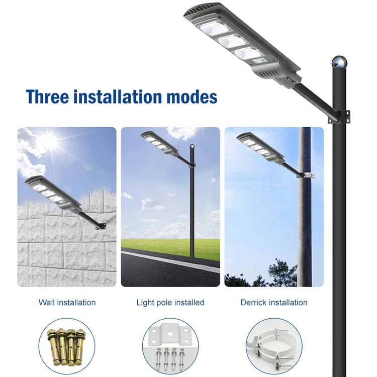 Outdoor Waterproof Ip65 30w 60w 90w 120w 150w Integrated All In One SMD Outdoor Street Solar Led Light