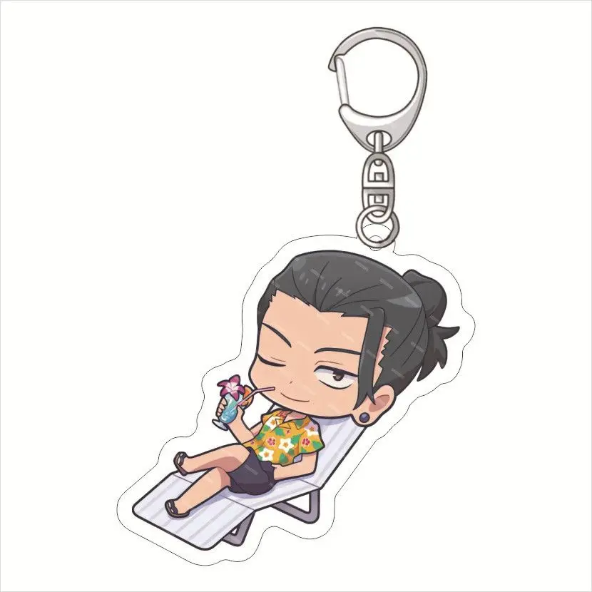 More designs for battling characters Huaiyu Yuzhe Beach five directions and five blessings black anime acrylic keychain