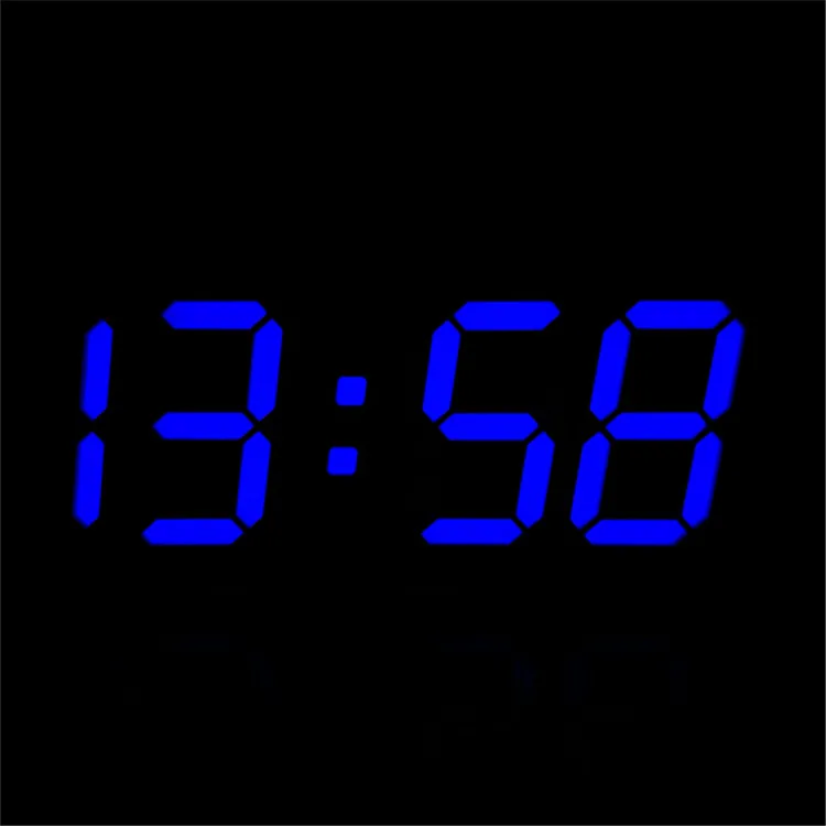 large digits display wall mounted LED 3D structure frame clock with calendar and temperature