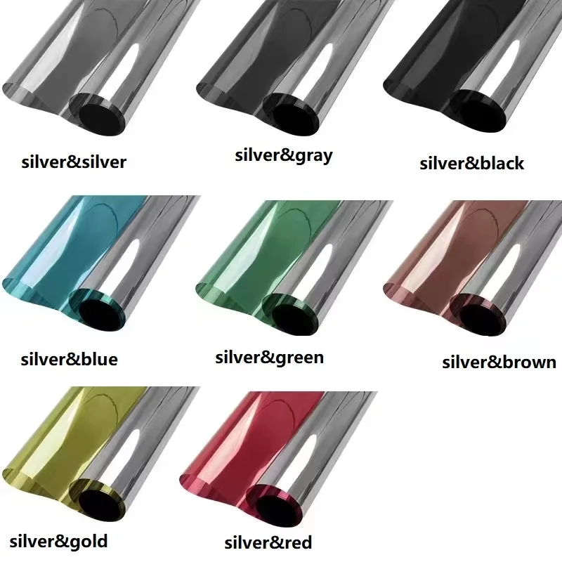 Mirror Effect Window Tint Film Privacy protection UV99% Rejection Building Sticker Solar protection Window Film One Way Vision