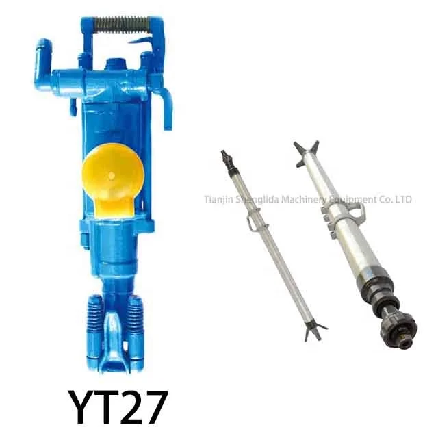 Mine Drilling Rig Pneumatic Tools Jackhammer YT 27  Air-leg Rock Drill
