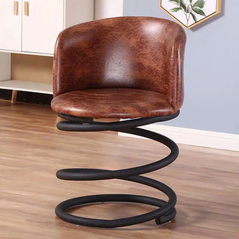 New unique spring back chair iron art bar chair cafe table and chair three-piece sets