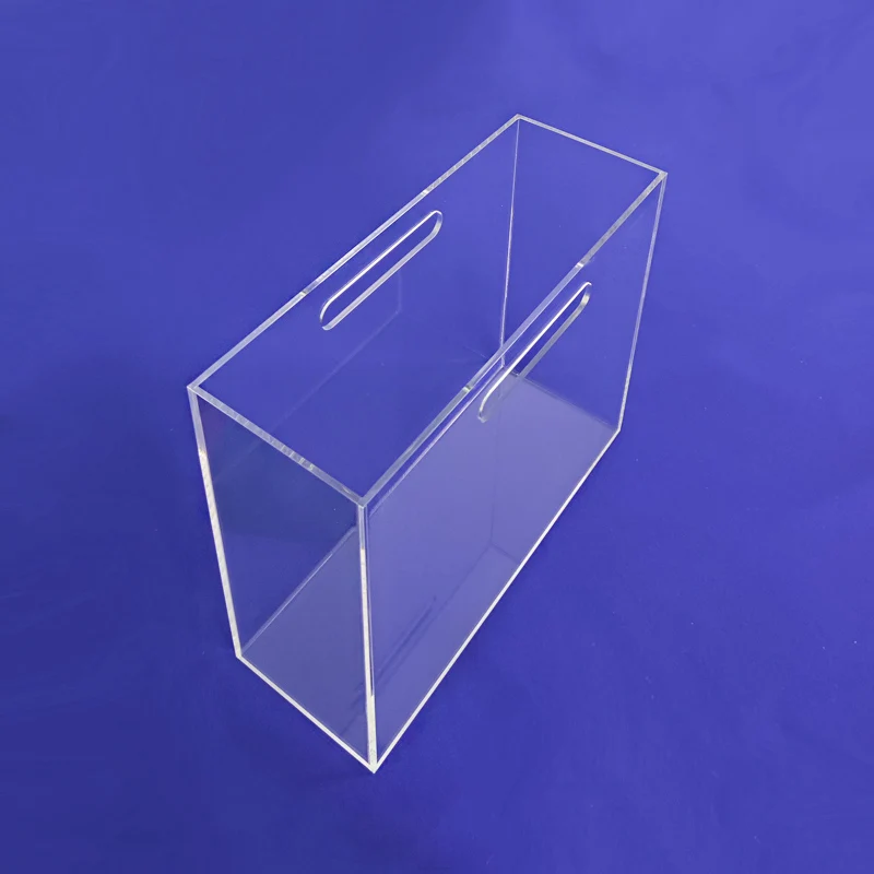 Clear Hanging Plastic File Box Desk Accessories Organizer
