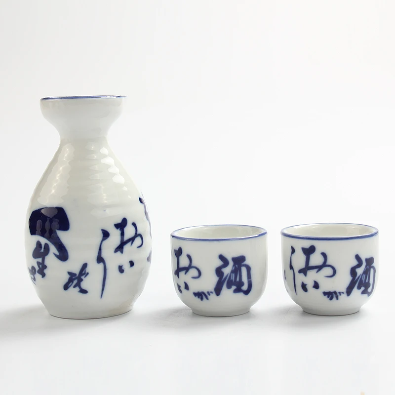 Japanese cuisine chinaware&porcelain sake set sake cup&bottle white porcelain Sake Set for Gift GK-0038-1
