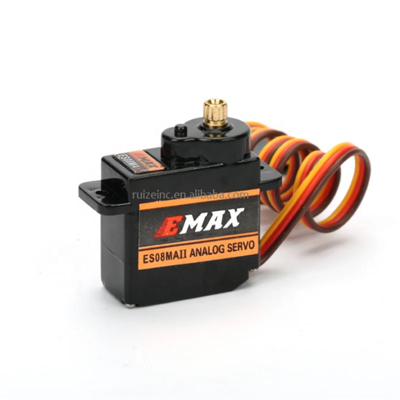 Оригинальный EMAX ES08MAII 12g мини металлическая Шестерня Аналоговый сервопривод ES08MA II для радиоуправляемой машины лодки вертолета самолета робота