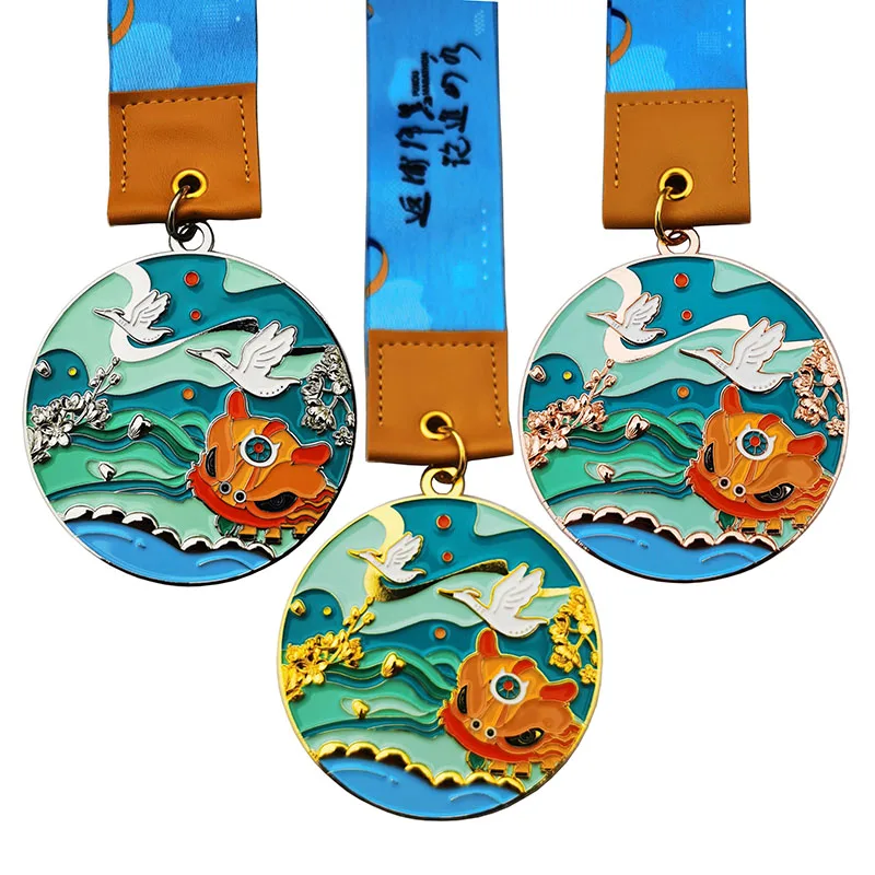 Sports Medal Maker Gold Silver Bronze Metal Medallions Simple Blank Manufacturer in China Medal Display Europe Custom Medals