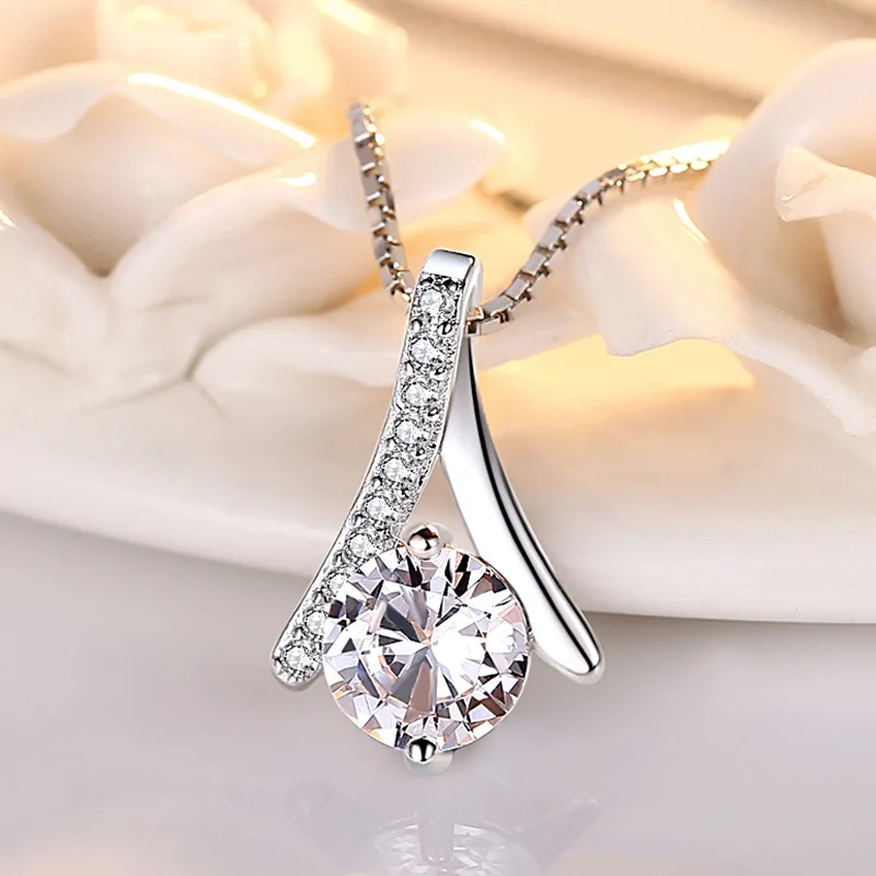fashion jewelry pendants women 925 luxury zircon pendant dainty sterling silver pendants for necklace