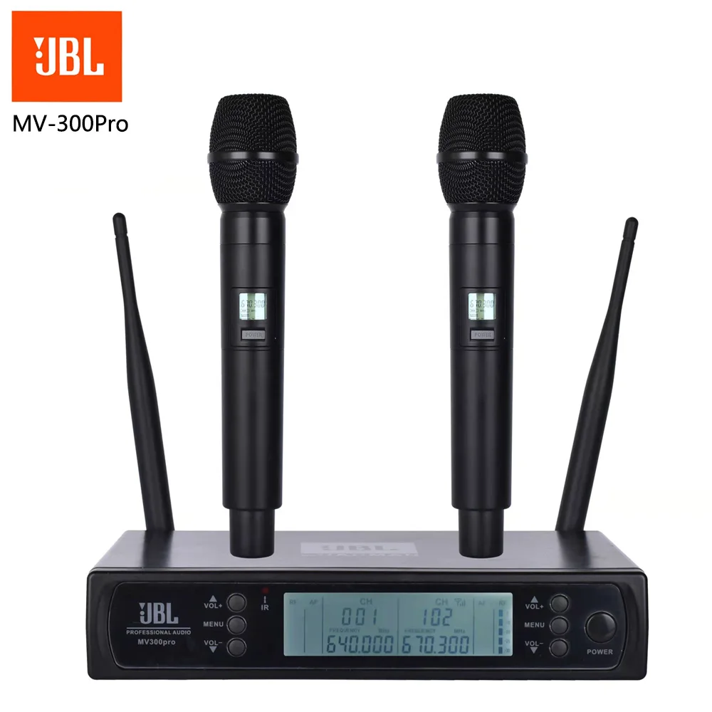 MV-300Pro Ручной беспроводной микрофон UHF 640 ~ 690 МГц микро jjbll VM-300 профессиональный двойной микрофона караоке система построенная для KTV