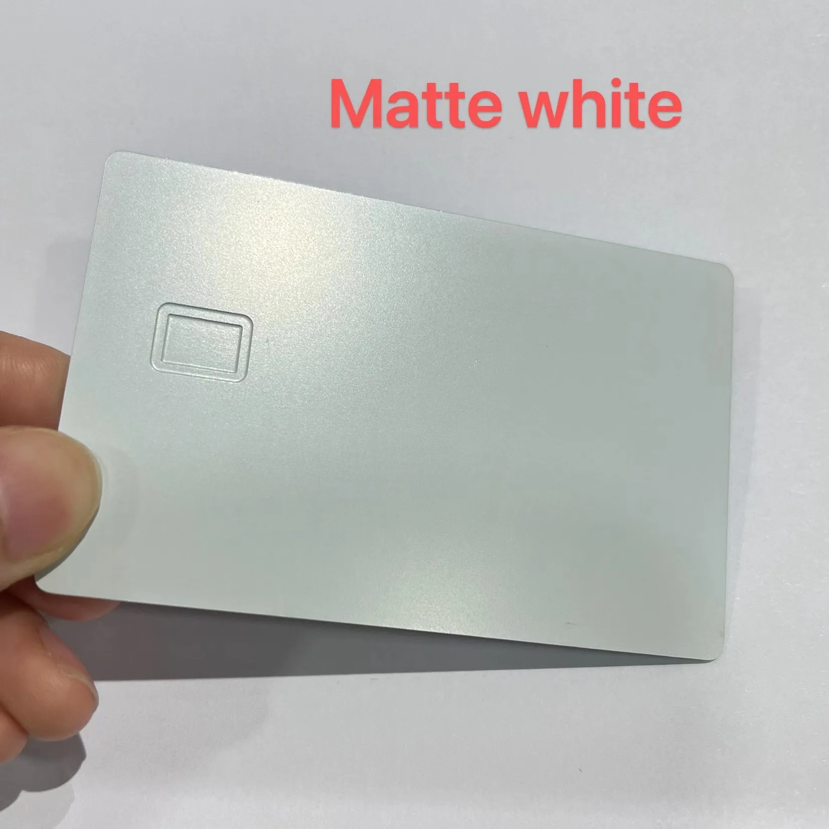 Hot Selling In Stock  Matte Multiple Colors Metal Blank Card With Chip Slot