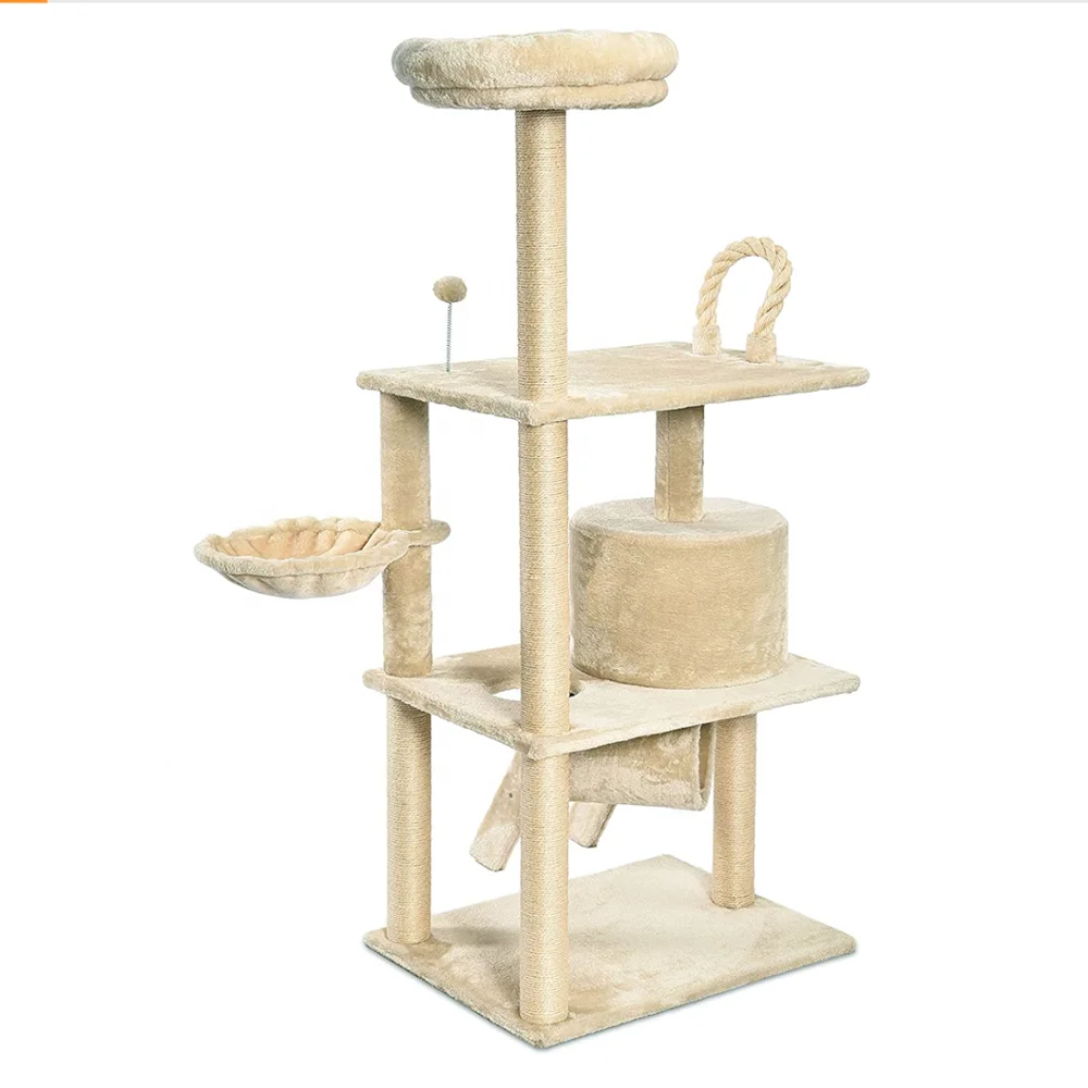 
Cat Scratching Lounge Modern Condo Post Sisal Toy Tree Luxury Pet Furniture 