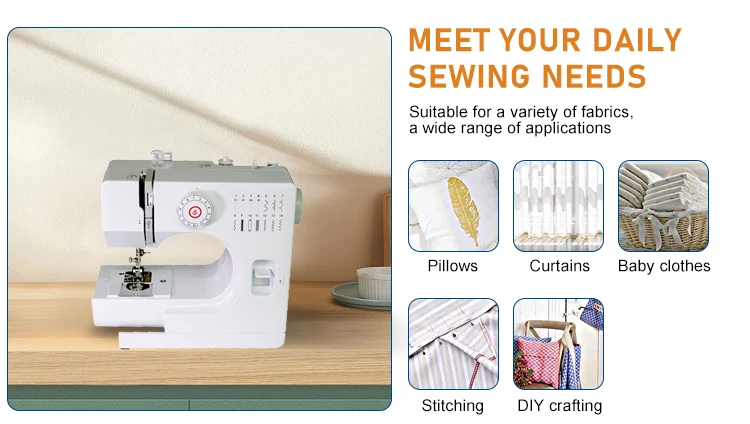 Ukicra 725 household sewing machine 14-line double-needle multi-functional desktop mini small sewing machine for sewing machines