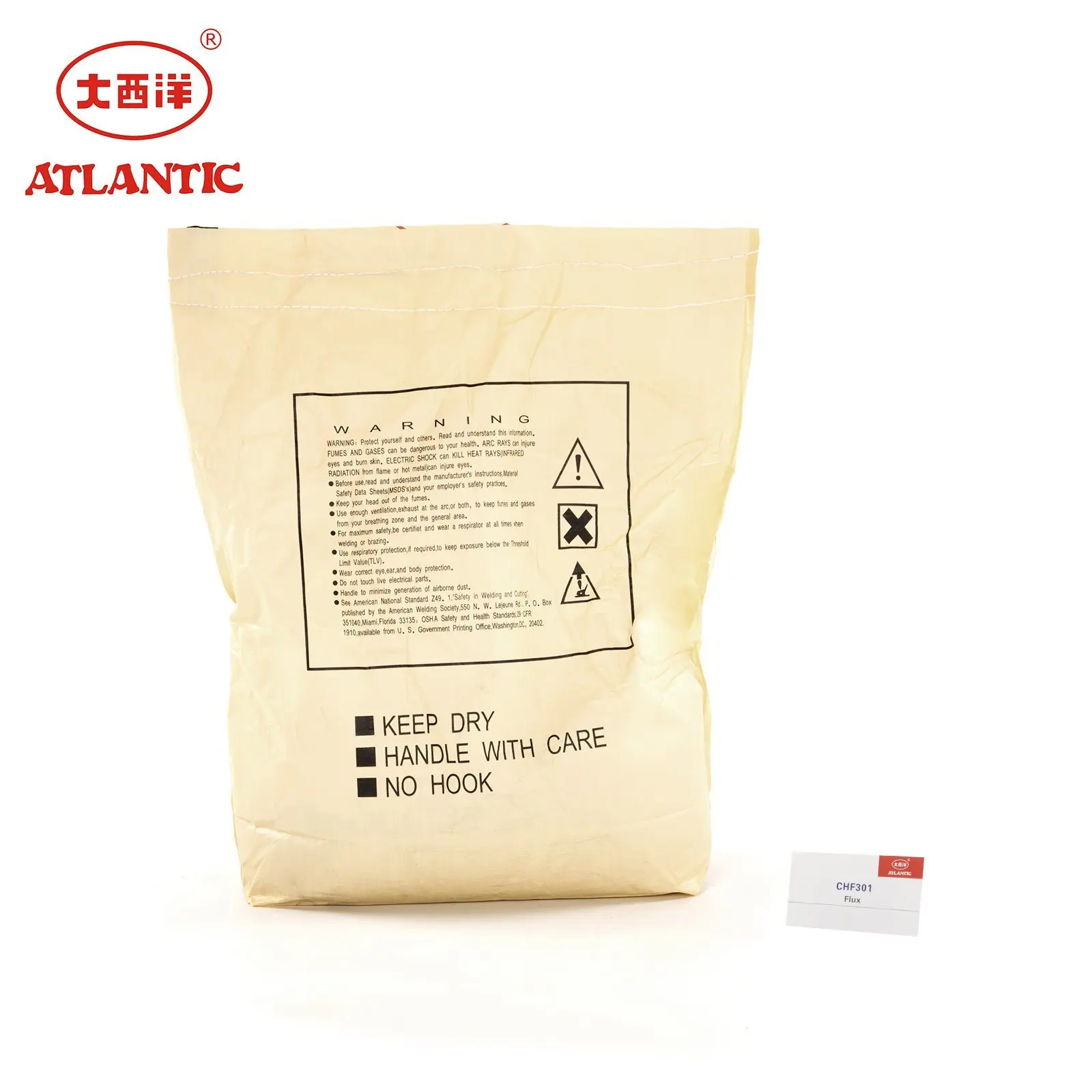 Atlantic Factory Wholesale High Quality CHF301 Cao Sio2 Sintered Flux for Submerged Arc Welding