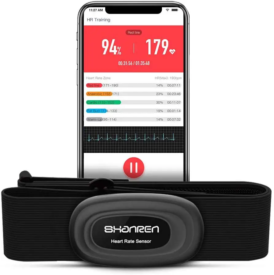 Водонепроницаемый перезаряжаемый фитнес-трекер BLE5.0 для велоспорта, плавания, пульсометр