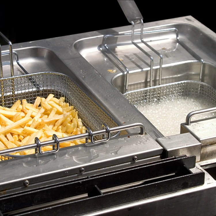 New 172A electric double tank 2 basket 26 liter deep fryer with circuit breaker and oil faucet French fries chicken high power
