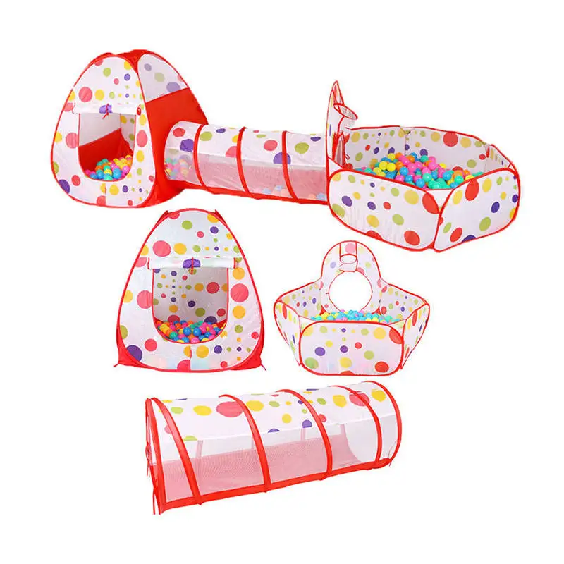 Seamind Kids Play Tent With Tunnel Ball Pit Pool For Toddler Outdoor Indoor Toys 3 In 1 Pop Up Playhouse For Children