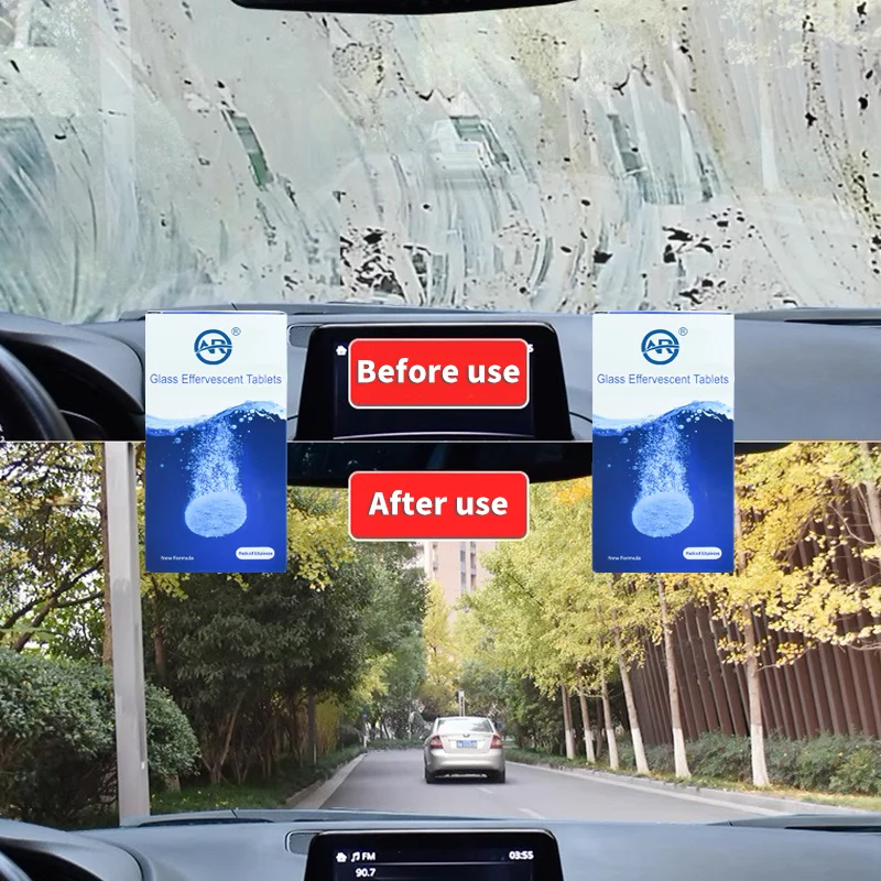 Car Glass Cleaner Water Glass Car Cleaner Multi-Functional Effervescent Spray Glass Car Windscreen Cleaner Pills Free Sample