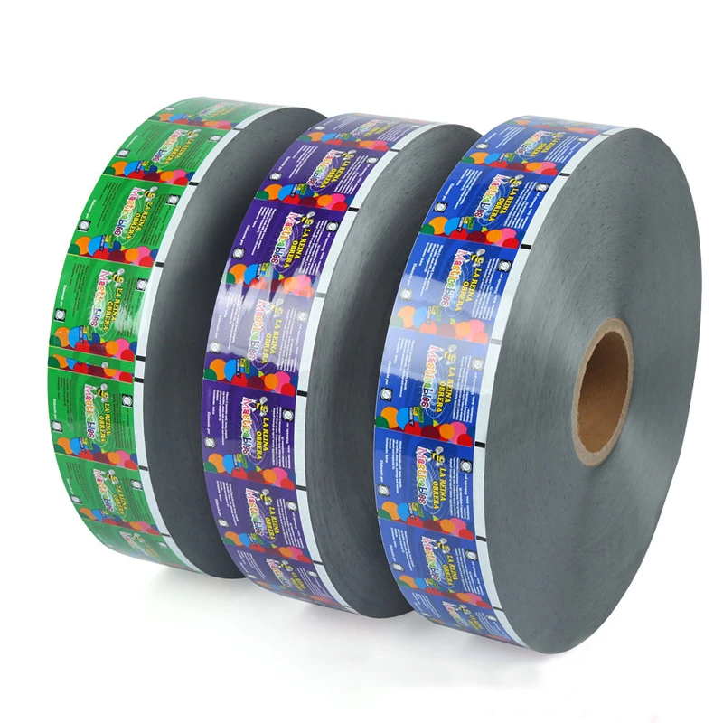 custom printed plastic lamination pack film transparent pet film in roll for auto pack machine