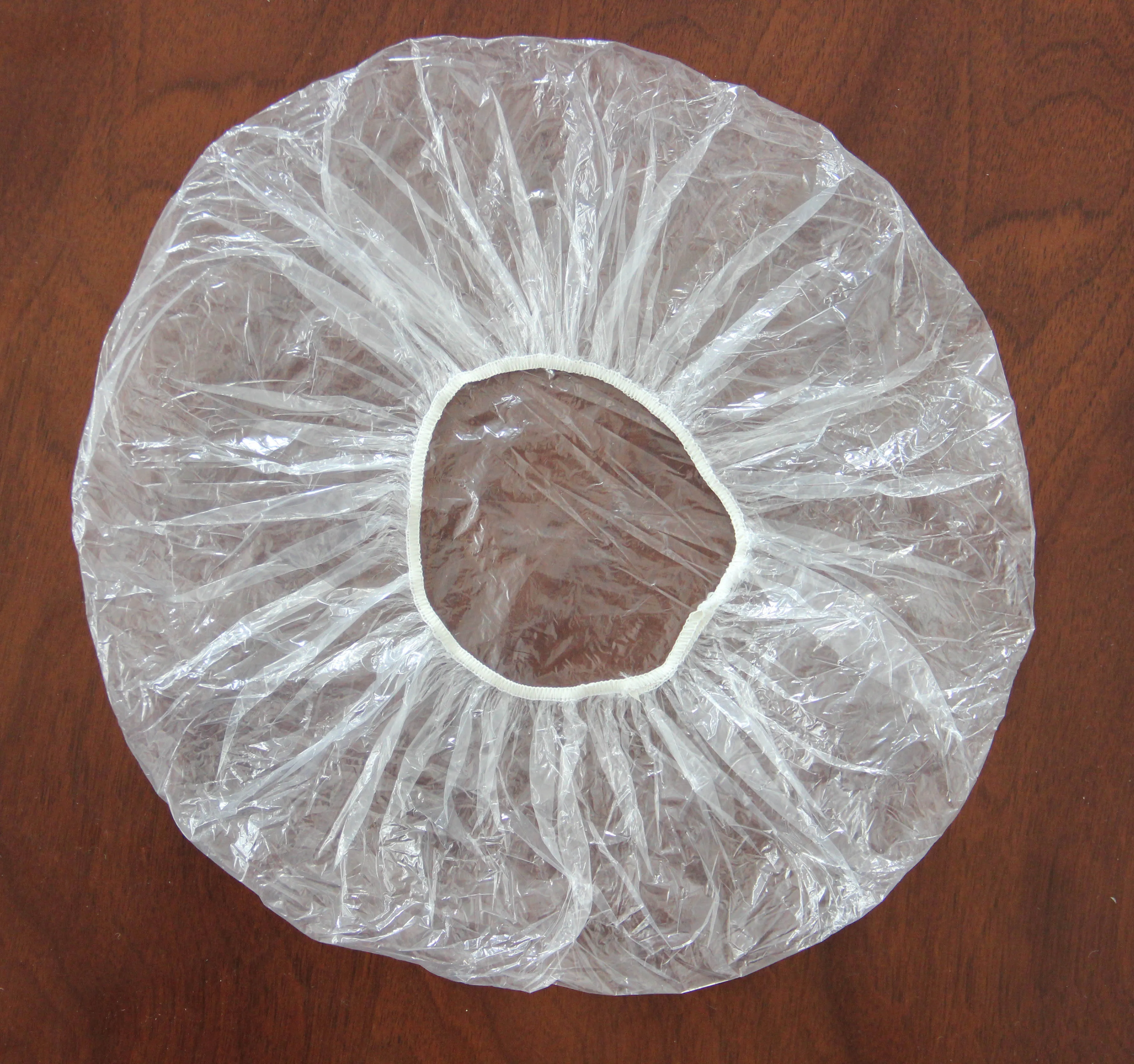 pe disposable transparent shower cap