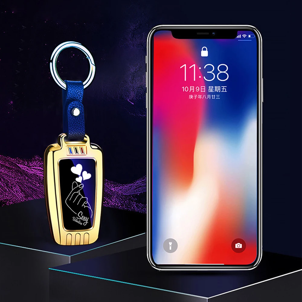 USB Electric Lighter Keychain Dropship Suppliers Creative Cool Windproof Car Key Lighters Smoking Accessories Gift For Men