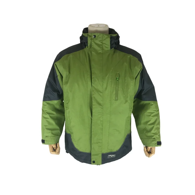 
Factory Custom Fashion Waterproof Mens Warm Men Snow Insulated Ski Jackets Green 