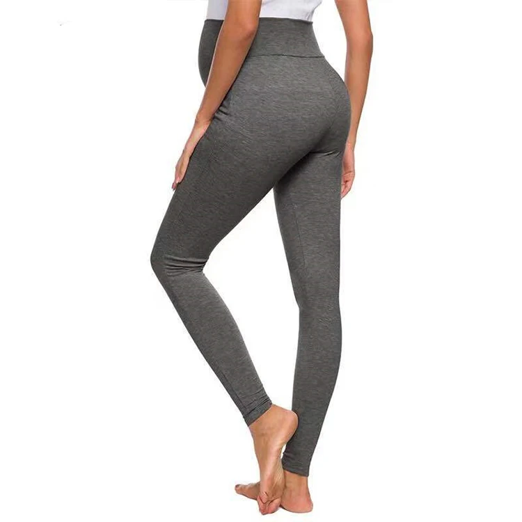 
Factory Customized Casual Yoga Tights Comfortable Solid Color Maternity Pants 