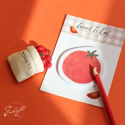  Заметки kawaii memo pad пользовательский раунд/пустой/герметичная с фруктовым принтом; Самостоятельно блокнот для заметок на клейкой основе тормозные колодки