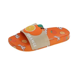 New indoor slippers for women PVC slip on anti-skin adies shower slippers cartoon girls slides shoes casual women sandals