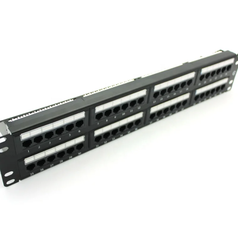 cat5 ethernet network 19' 24 cat 5e cat5e 24 ports UTP  1u rj45 patch panel with manage bar