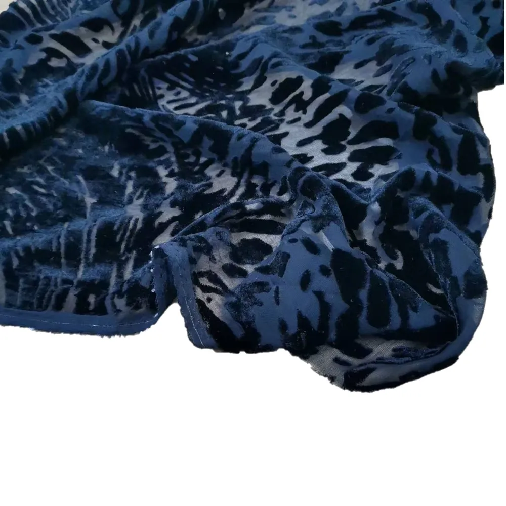 New arrival European American style 80% rayon 20% nylon burn out dyeing velvet fabric for dress
