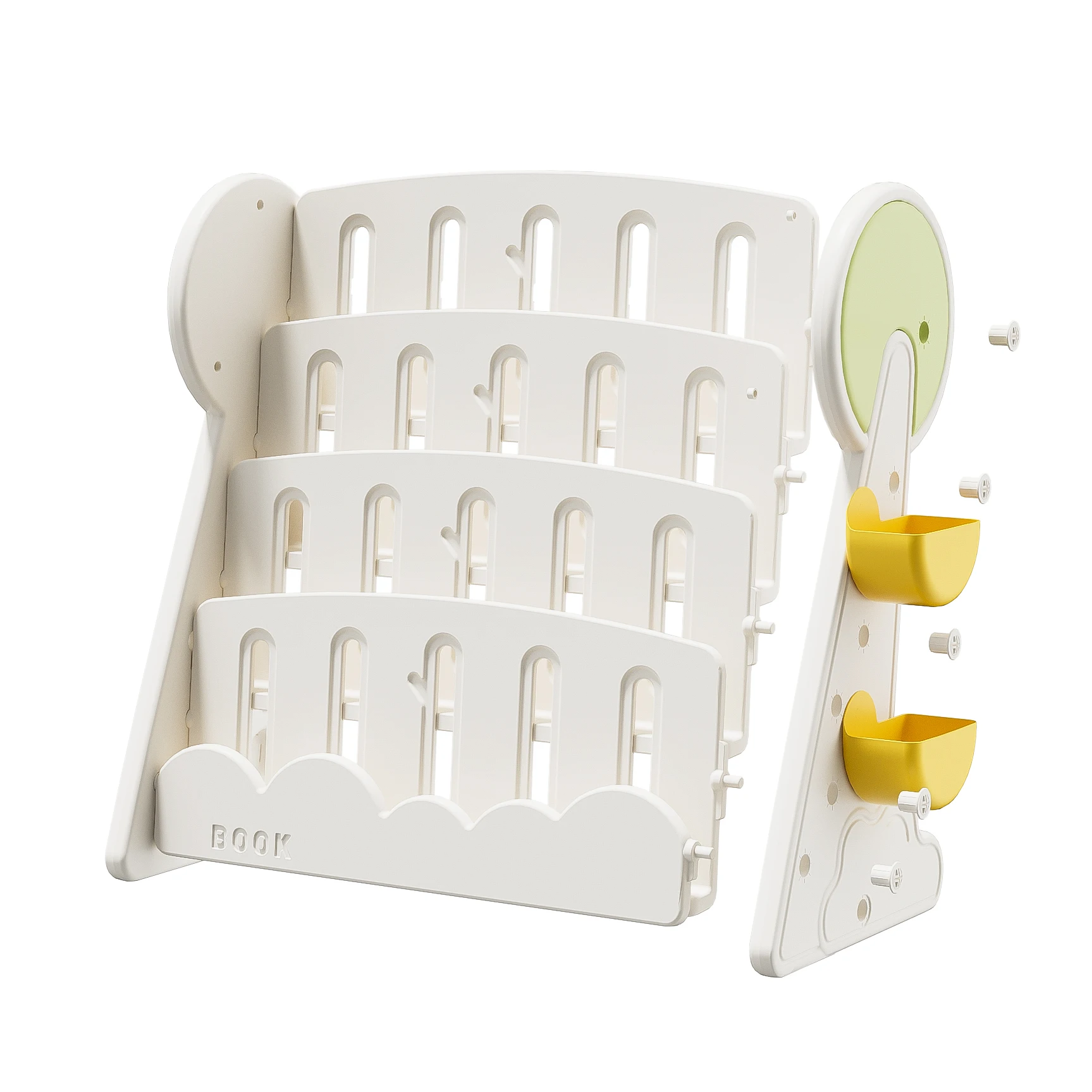 Kids Bookshelf  Baby Plastic Bookcase  Rack Drawer Toys Storage  Cabinets for Kindergarten Use Plastic Bookshelf  Toys Sets Room