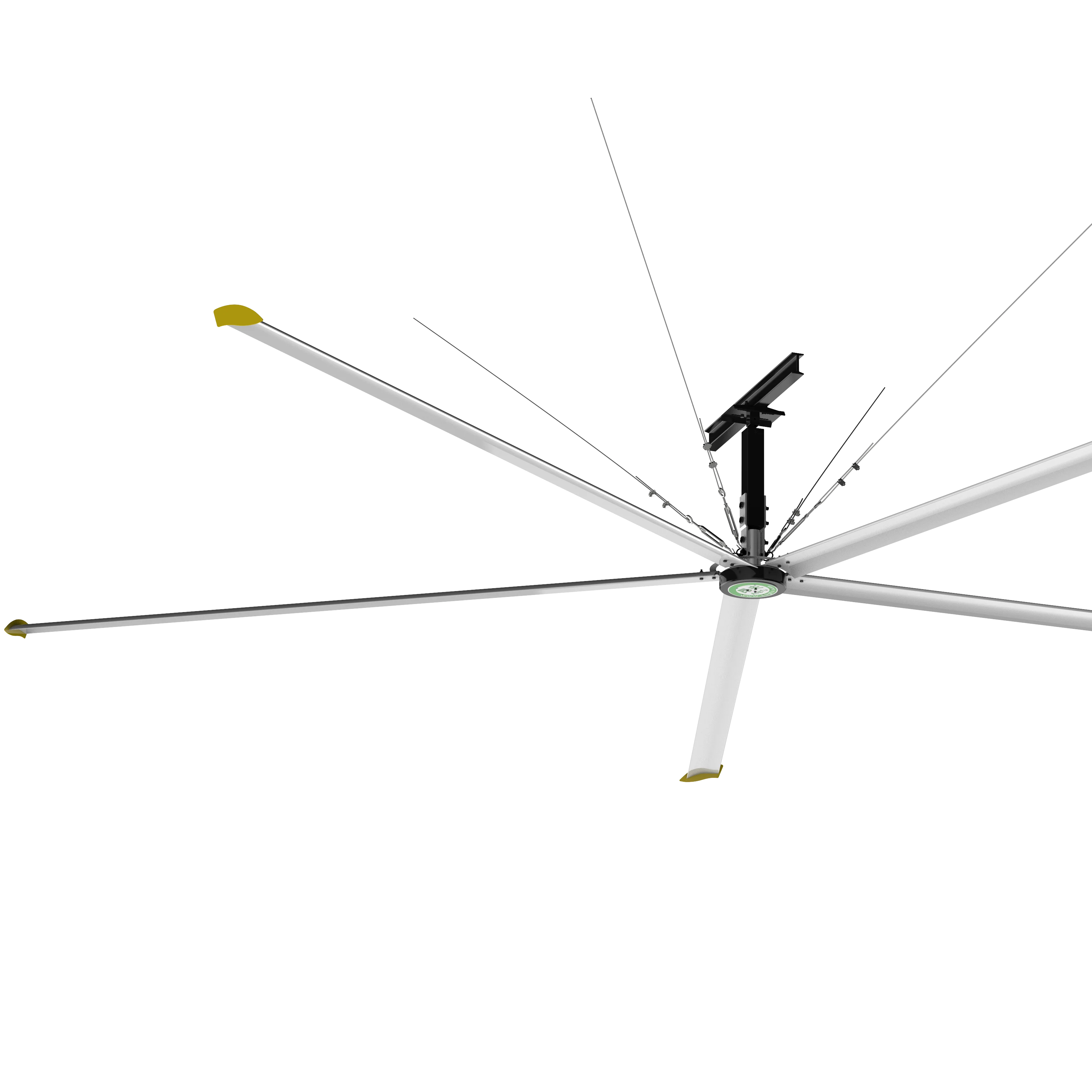 24ft Brushless Big Ass fan ventilation exhaust hvls  ceiling fan for factory