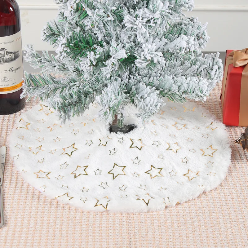 Christmas Tree Skirt 16in Century Modern Xmas Tree Skirts Mat Farmhouse Rustic Xmas Holiday Indoor Party Outdoor Decoration