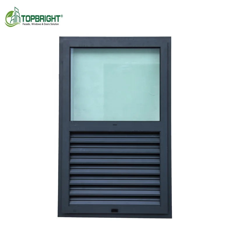 Commercial sound proof doubl glaze basement windows climate control PTAC glass windows system