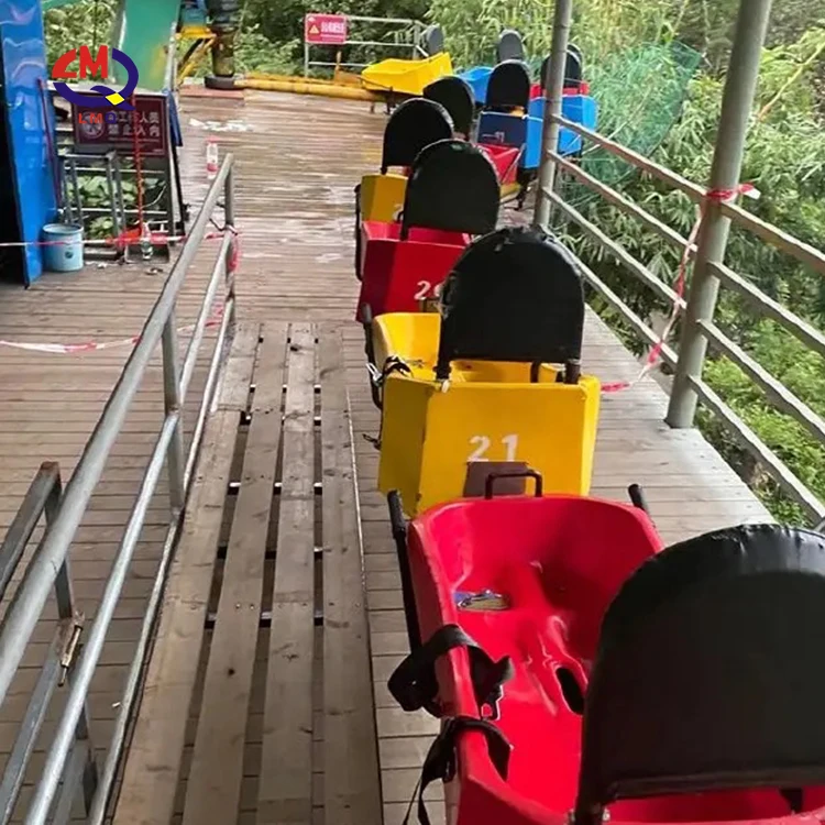 Scenic Spot Adventure Amusement Park Rides Outdoor Challenge Game Alpine Single Rail Park Mountain Roller Coaster Track Pulley