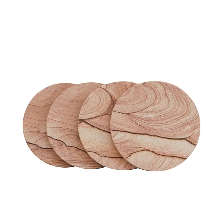 Standard Size Cup Custom Stone Blank Cork Coaster Marble