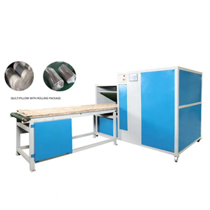 Home textile Automatic Pillow rolling machine for throw pillow body pillow comforters packing