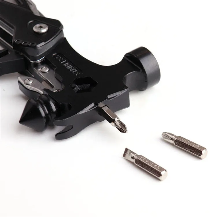 Automatic Safety Hammer Tool Outdoor Survival Knife Portable Multifunctional Tool Claw Hammer Universal Pliers Stainless Steel