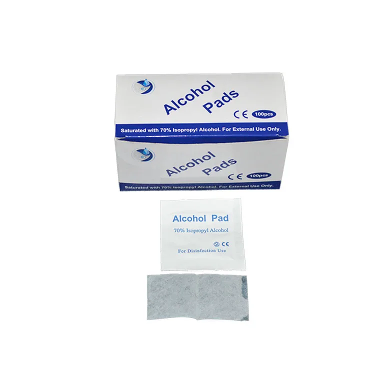Disposable Customized Packing Printing Available Alcohol pad swab 70% Isopropyl Alcohol Pads