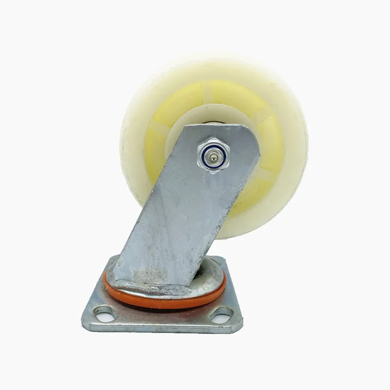 4 5 6 8 inch Trolley Double Brake good quality nylon Heavy Duty Industrial Swivel rigid Casters Wheels of 300KG