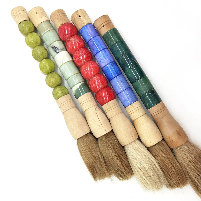 Jade Chinese home handcrafts decoration calligraphy jade writing Chinese  brush