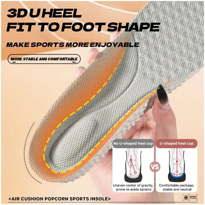 Shoe Insoles palmilha ortopedico Size 3D Print China High Heel Sneaker Flat For Work Boots Rubber Eva 5D Memory Foam Insole
