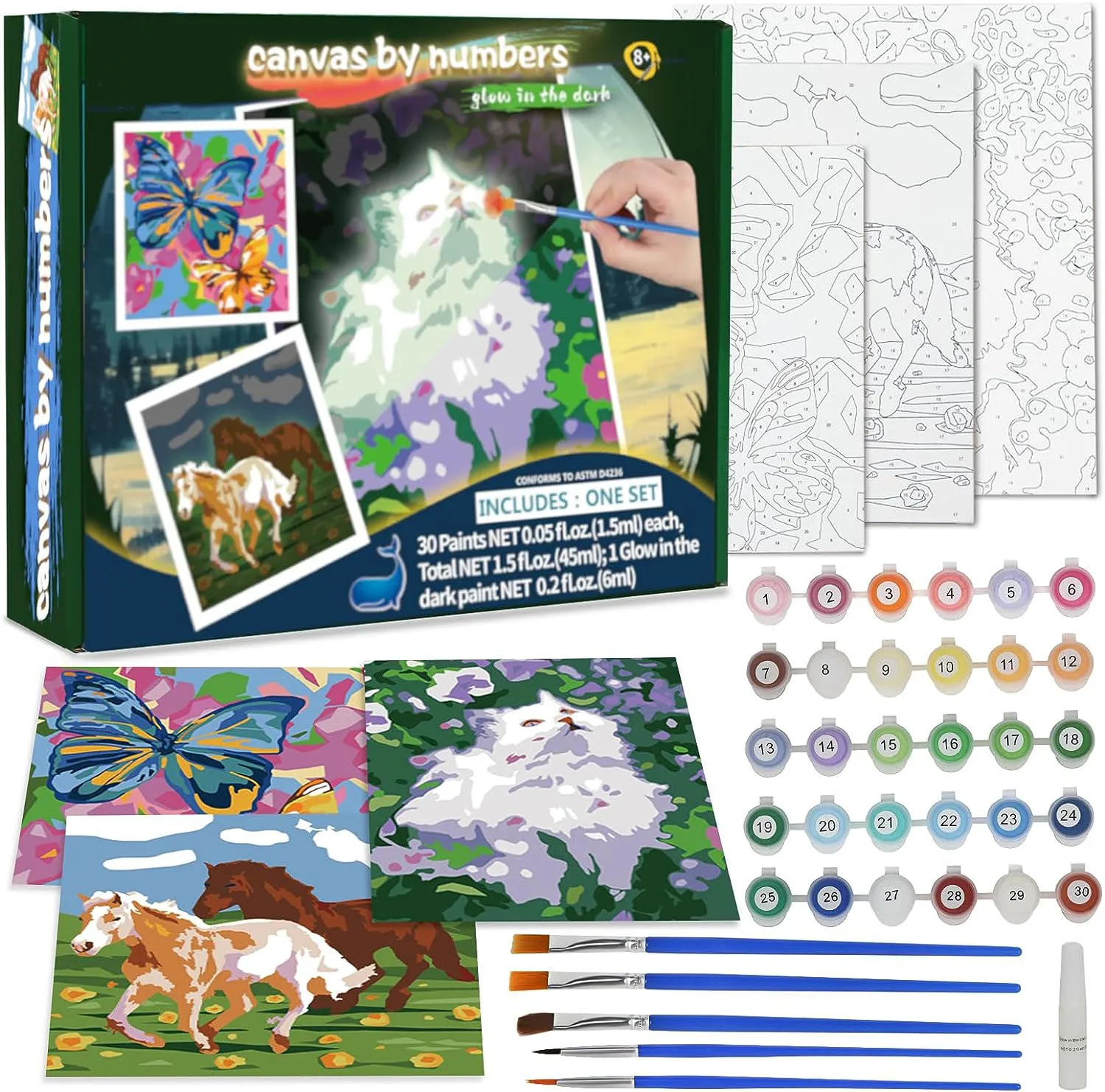 paint by numbers custom paint by number canvas paint by number kits wholesale glows in the dark