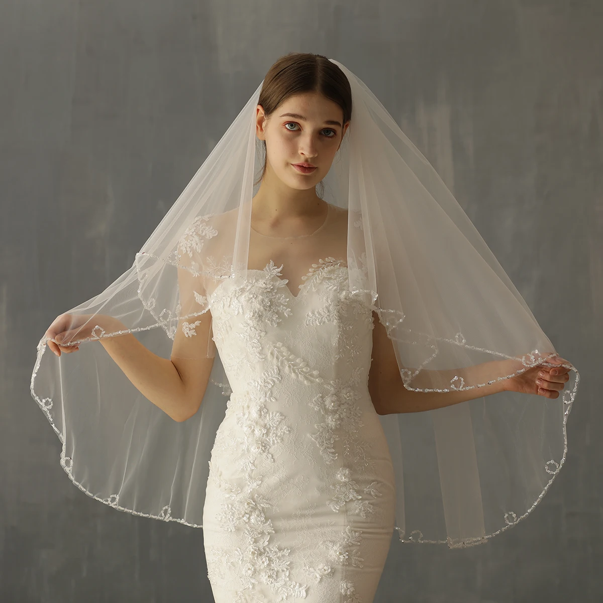 Wedding Accessories Beauty  Bridal Wedding White Elegant  Lace Bridal Veil